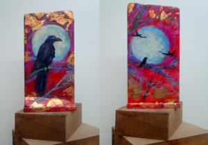 # c-2 mystic crow painting front & back